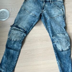 G-STAR Men's Distressed Blue Jeans